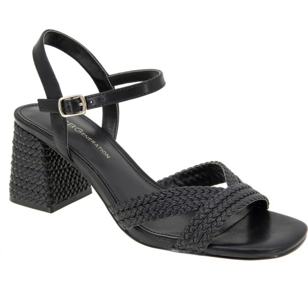 BcBGeneration Dahlia Braid Black Sandals, Size 8